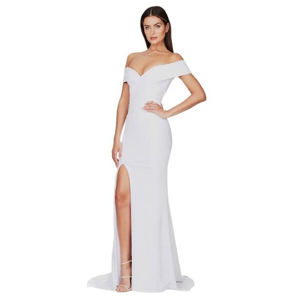 Nookie Neptune Gown in White XSmall New Womens Long Formal Maxi Dress - Picture 11 of 13